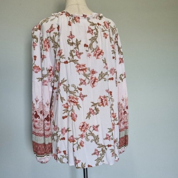 City Chic Multicolour Boho Floral Baloon Sleeve Blouse Plus Size XS - Picture 4 of 7